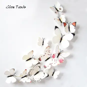 

12pcs 3D Butterfly Wall Sticker Home Wall Art Design Decal Wall Stickers Home Decorations Perfect Design Fashion Wall Decals