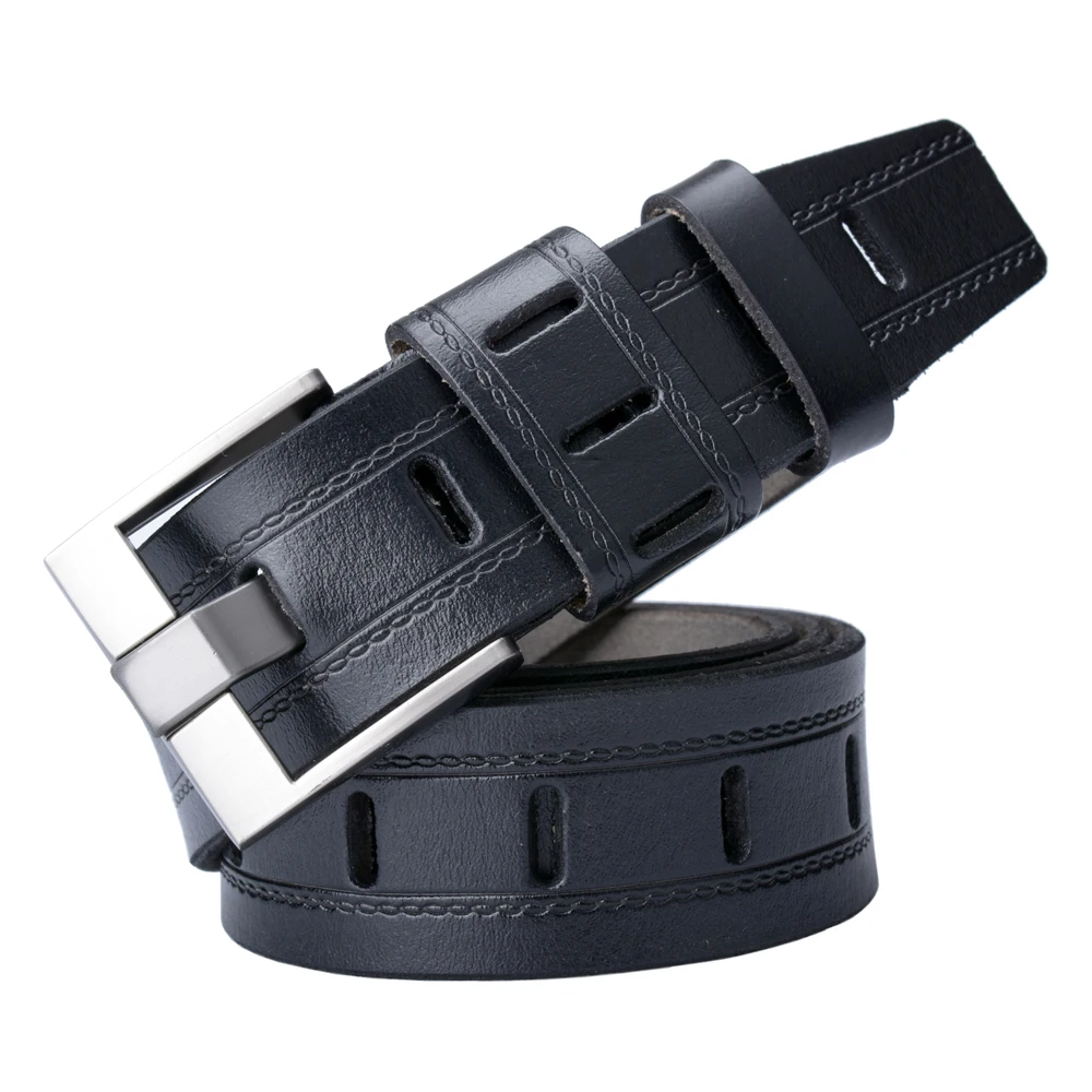 Promotional Genuine Leather Men Belt for Dress Causal Durable Jeans