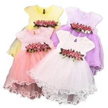 Pudcoco Фирменная Новинка для малышей Одежда для детей; малышей; девочек летнее платье с цветочным рисунком нарядное платье принцессы От 0 до 3 лет