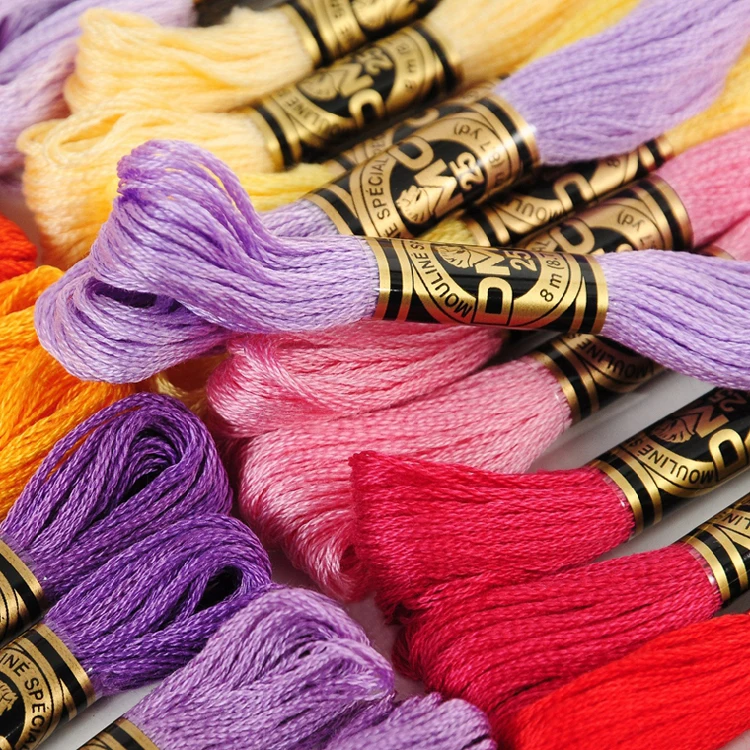 higher quality dmc 100% Pure Cotton French DMC Floss Cross Stitch Thread Yarn 8.7Yard/pcs | Дом и сад