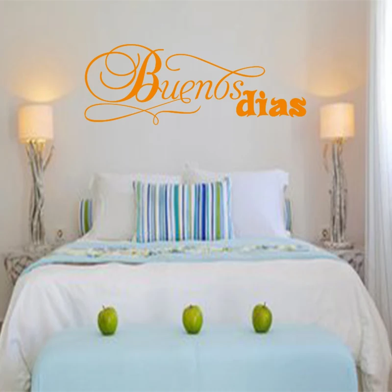 Wall Stickers Spanish Quote Buenos Dias Vinyl Walls Decals Wall Art