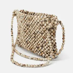 BEAU-Женский акриловый топ-ручка плетеная бусина маленькие сумочки женские вечерние сумки
