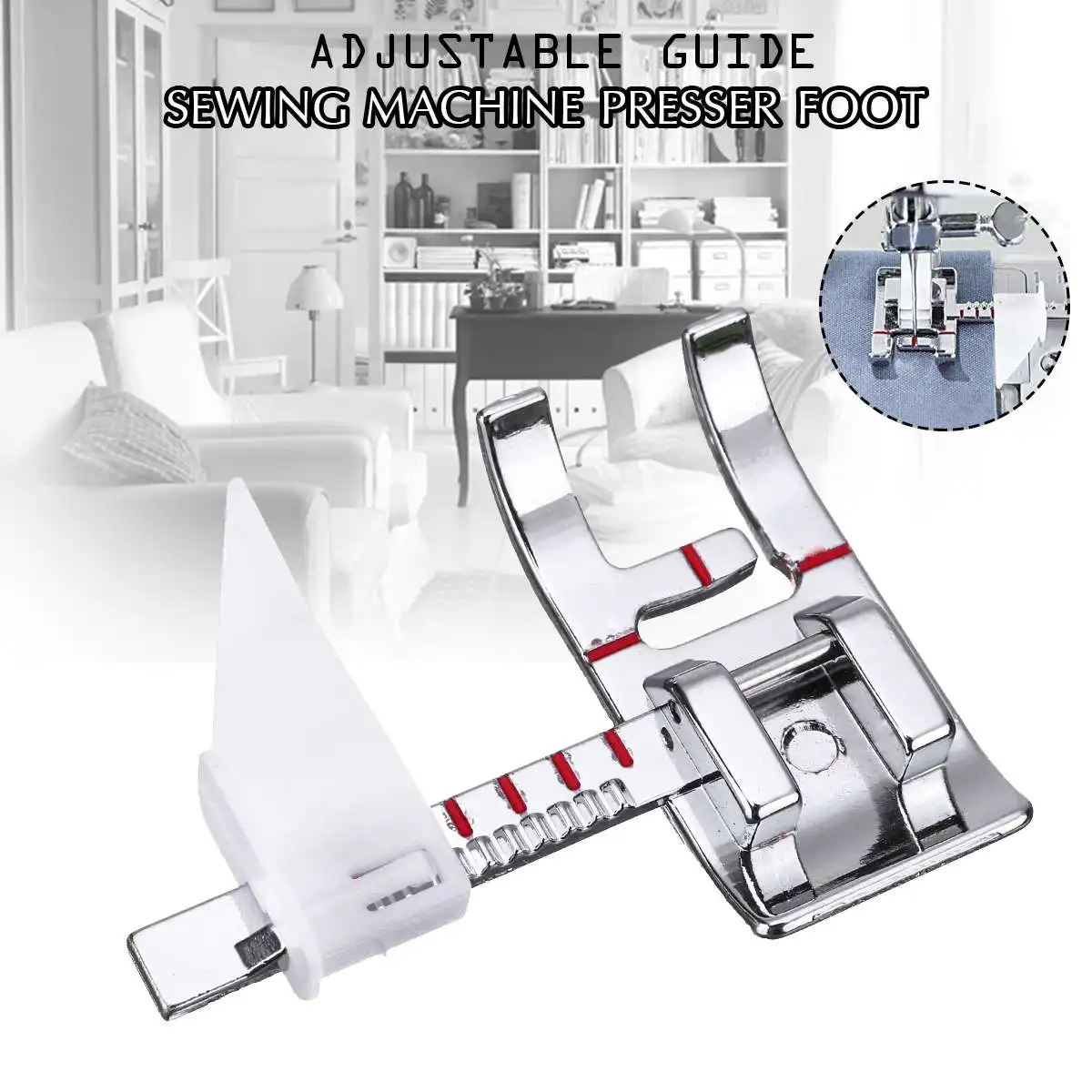

Adjustable Guide Ruler Foot for PFAFF Sewing Machine with IDT system