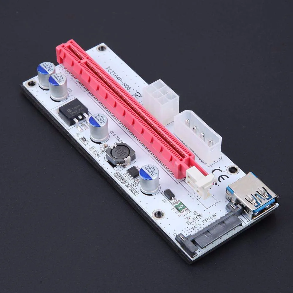 Maikou VER008S PCI E Райзер 1X 16X USB 100 адаптер карта кабель провод для BTC Майнер 30 см/60