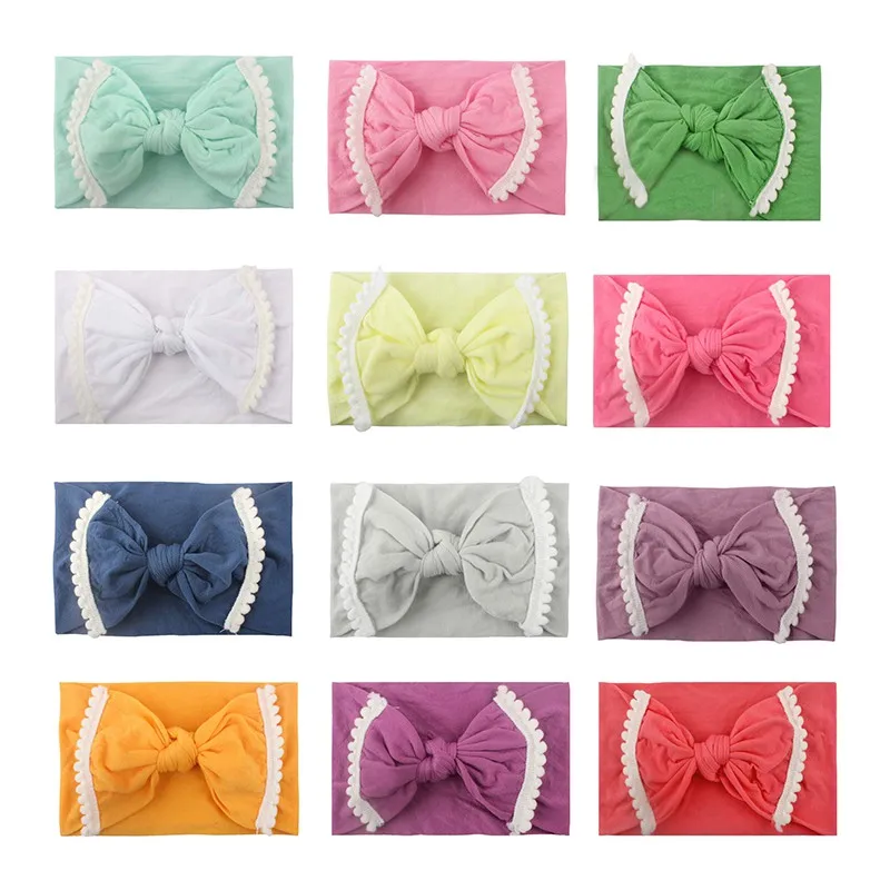 

11 Colors Newborn Soft Bowknot Headwraps for Girls Turban Knot Headbands Children Headwear Baby Hair Accessories