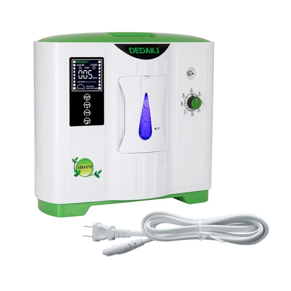 

DDT-2A Portable Oxygen Concentrator Generator Home Air Purifier High Flow LCD Display Medical Oxygen Making Machine