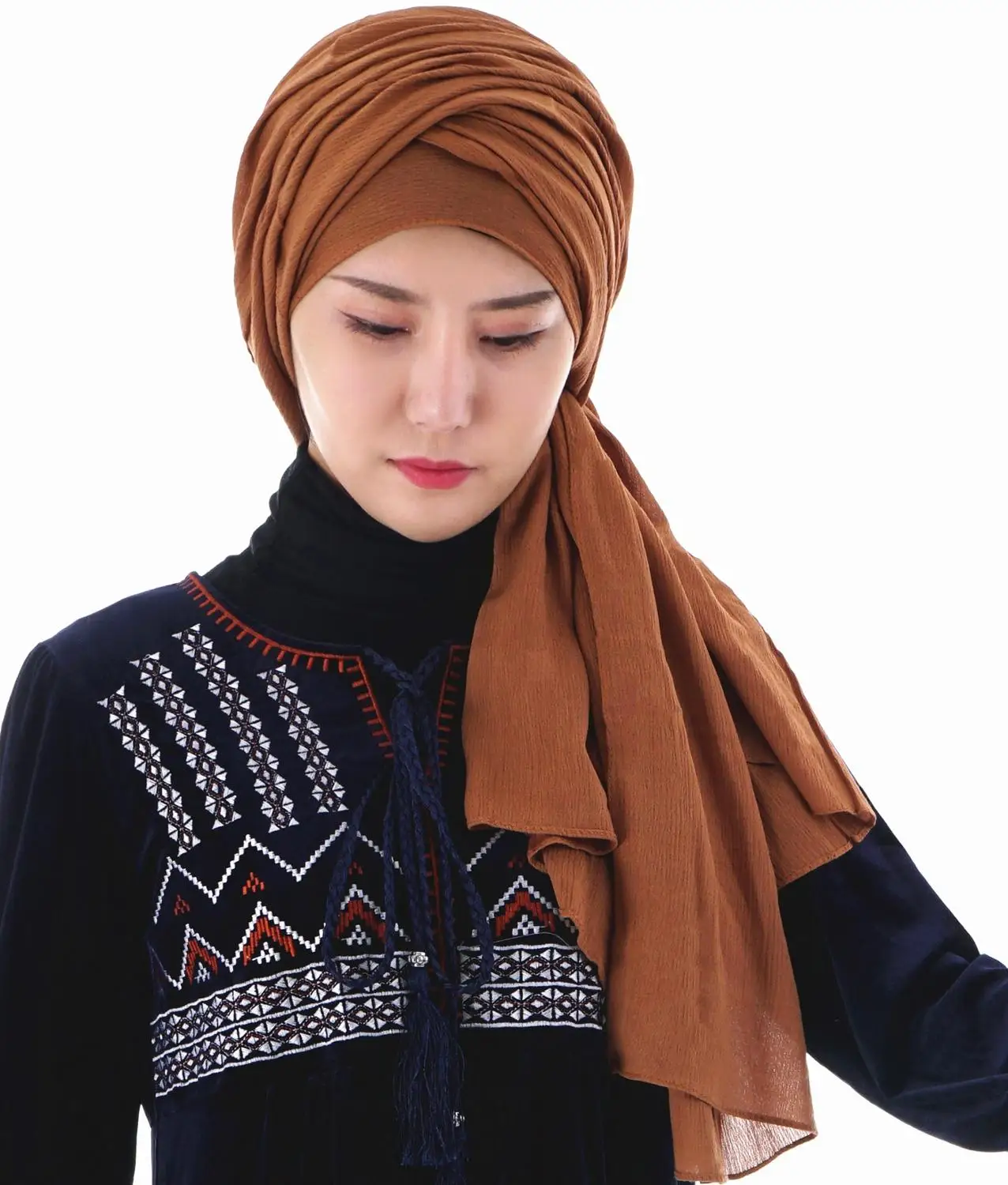 

72*177cm muslim bubble chiffon hijab scarf for women femme musulman plain shawls and wraps islamic headscarf crinkle scarves