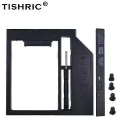 TISHRIC пластик Универсальный 2nd HDD Caddy мм 3,0 мм SATA 2,5 Optibay для 12,7 ''2TB жесткий диск SSD корпус для тетрадь CD-ROM