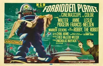 

N1245 FORBIDDEN PLANET Movie 50 s Horror Wall Sticker Silk Fabric Poster Art Indoor Decor Bright
