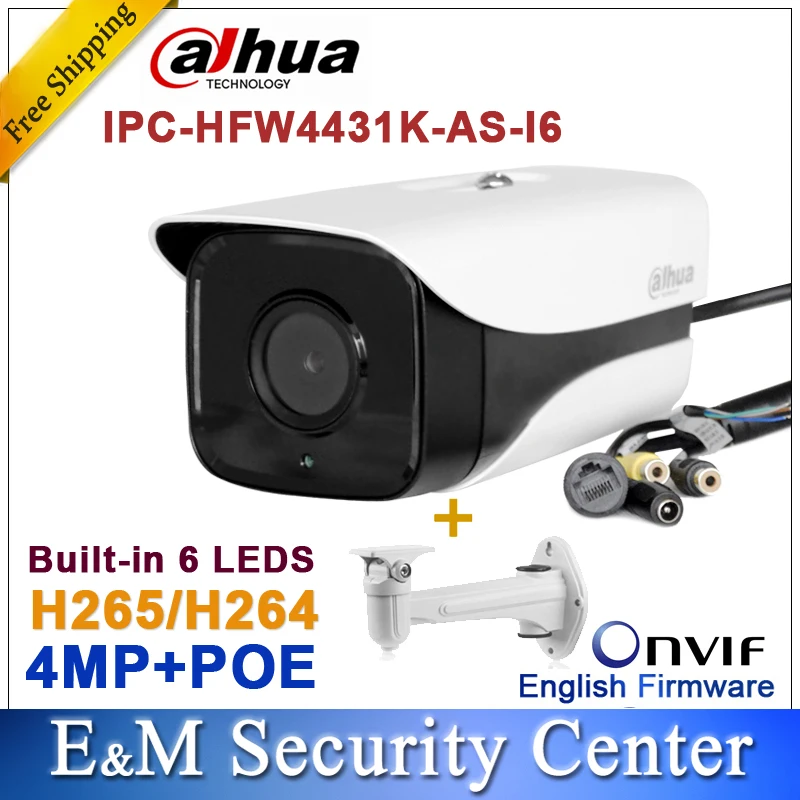 bilder für Original Dahua IPC-HFW4431K-AS-I6 4MP POE Sd-kartensteckplatz Audio/Alarm 1/1 kanal I/O IR stiftkamera HFW4431K-AS-I6 bilder für Original Dahua IPC-HFW4431K-AS-I6 4MP POE Sd-kartensteckplatz Audio/Alarm 1/1 kanal I/O IR stiftkamera HFW4431K-AS-I6