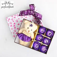 Perfectlifeoh мыло цветок подарок мыло цветок розовая Подарочная коробка День Святого Валентина Свадебная компания мероприятия Свадьба назад Подарки на день рождения