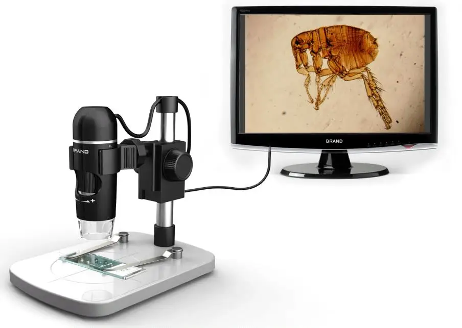 Professional USB Digital Microscope True 5M Pixels 20X 300X Magnifier With 8 LED Measurement