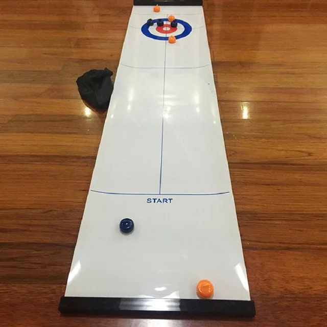 Настольный боулинг shuffle Shuffleboard керлинг настольная игра для путешествий Бар Школа Обучение Семья головоломка детские игры игрушки 28*120 см - Цвет: 2