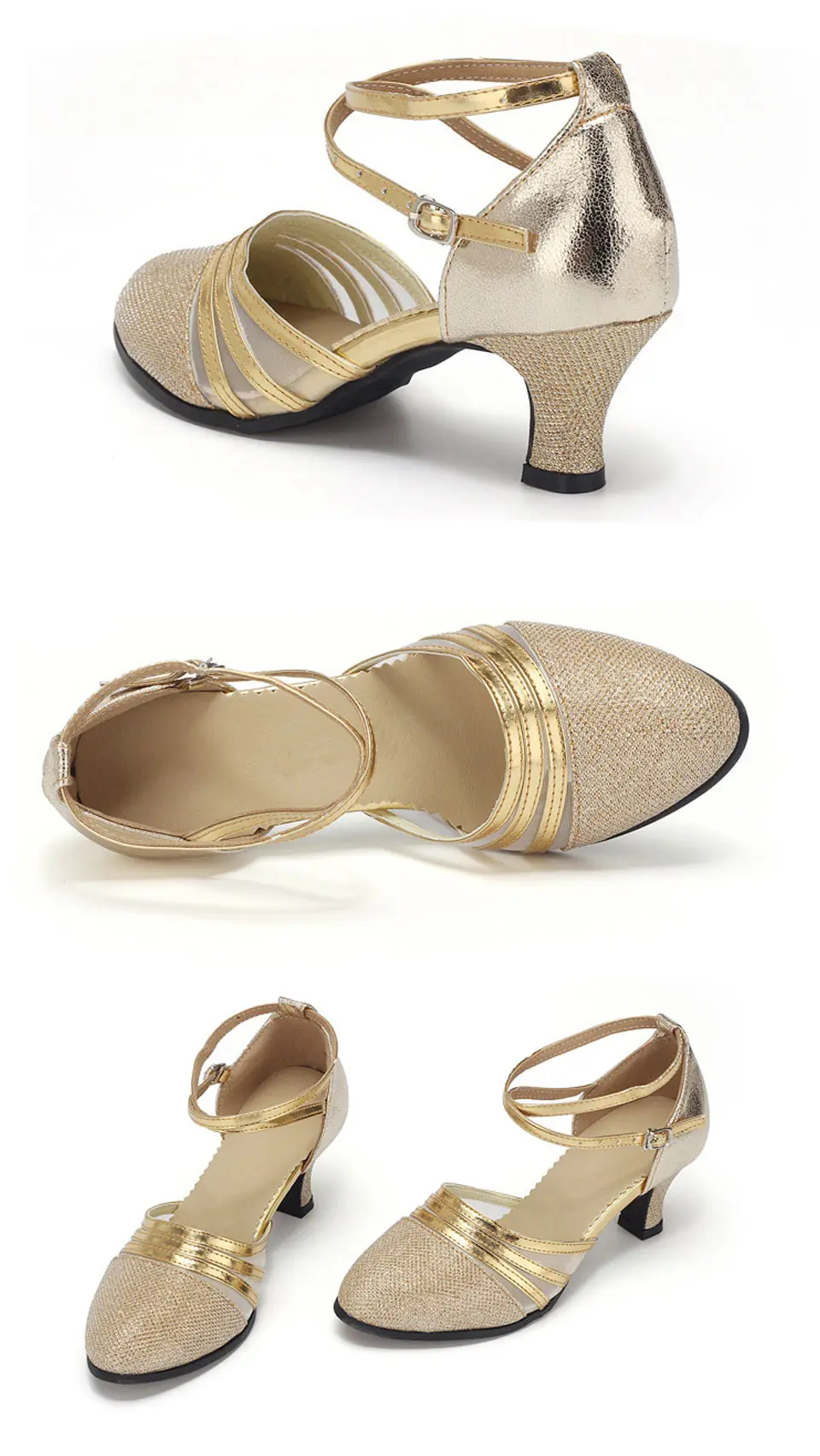 Обувь для латинских танцев для женщин/девушек/Сальса с закрытым носком, бальные туфли, танцевальная обувь на каблуке 3/5 см, женская обувь для танго, мягкая резиновая подошва