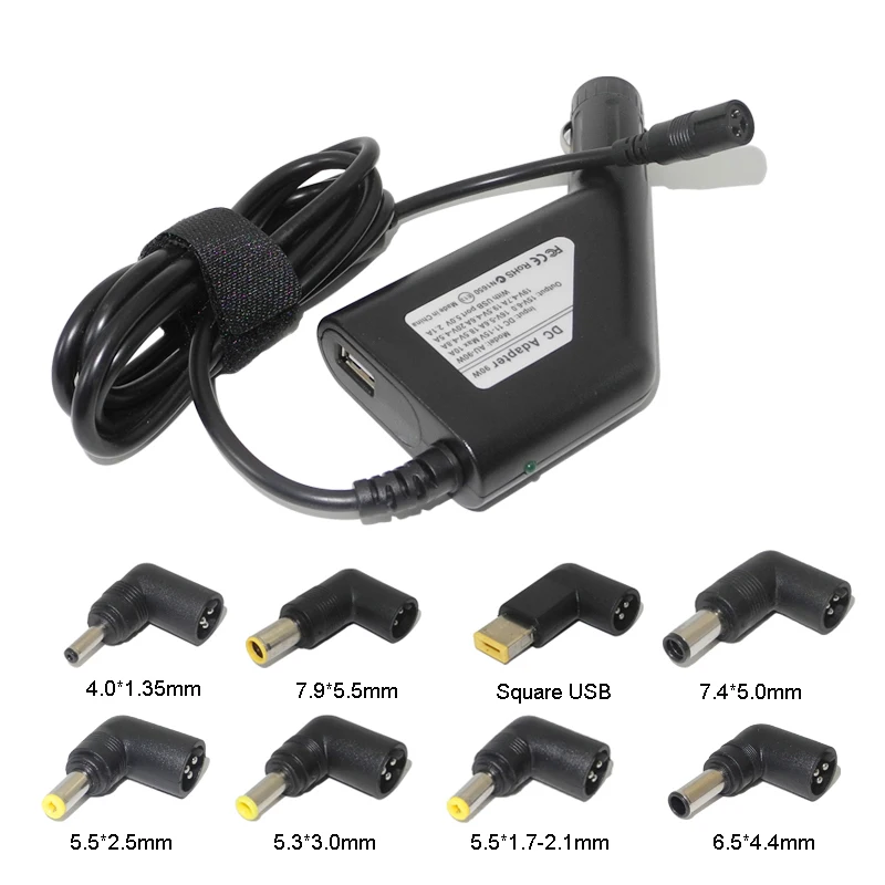 90W Laptop Car Charger DC Power Adapter