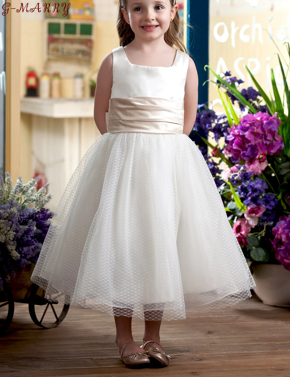 High Quality Cheap Flower Girl Dresses Sash Bowknot For Weddings Party