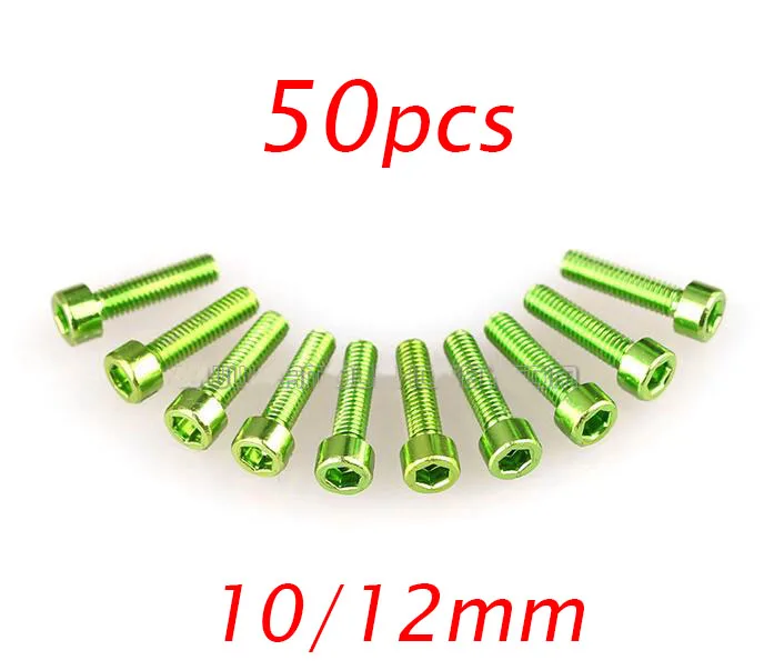 

Free Shipping 50pcs M3*10mm M3*12mm Hexagon Socket Head Screws Aluminium Alloy Screws Blue Red Black Purple Orange Green