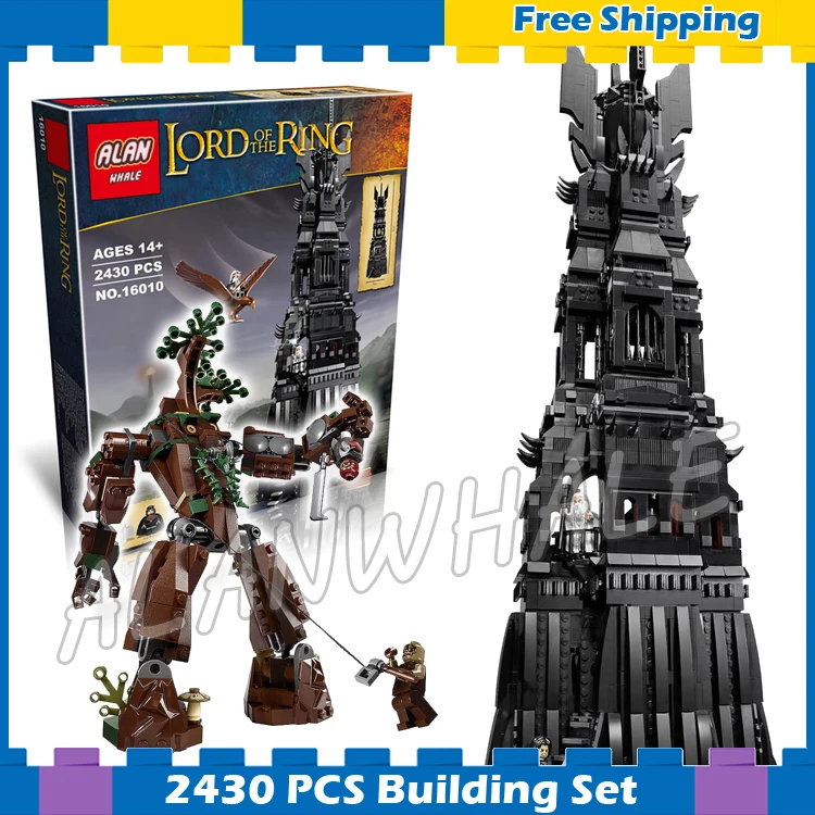 

2430pcs Lord of the Rings Movie Tower of Orthanc Ent stands Battle 16010 Model Building Blocks Gifts sets Compatible with Lego