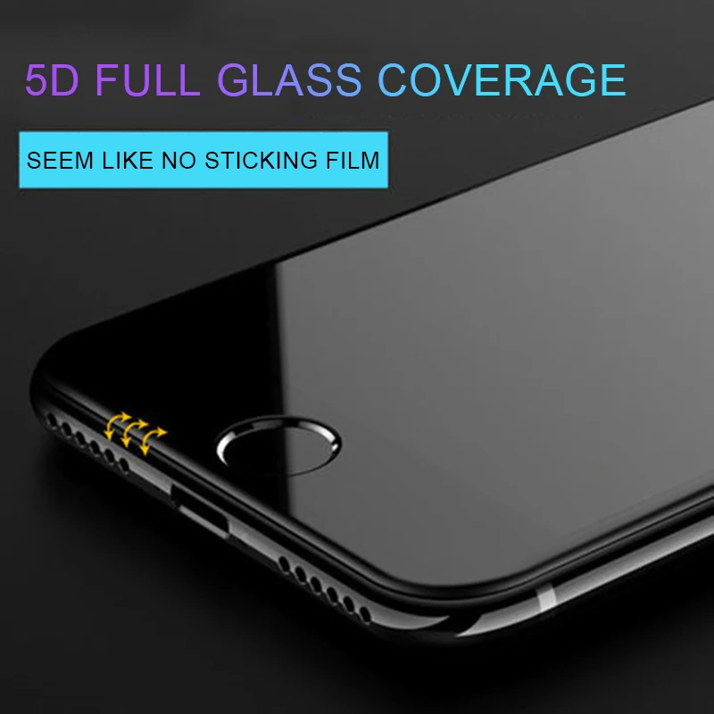 5D пленка для полного покрытия изогнутое стекло для iphone 6 6s 7 8 plus закаленное стекло для iphone X XR XS MAX защита экрана