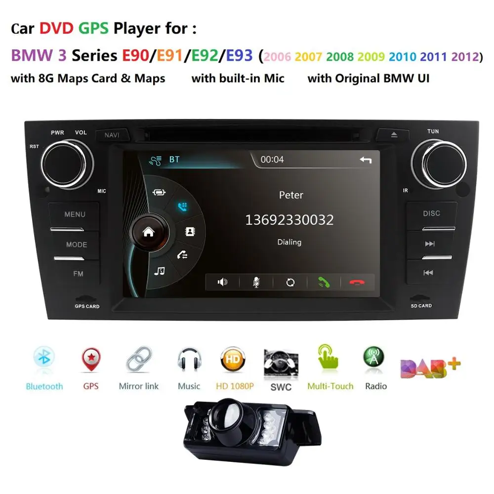 Flash Deal Car GPS for BMW E90 E91 E92 E93 dvd player multimedia navigation stereo auto audio IPS SCREEN DAB+ TPMS SWC RDS FM DVBT CAM MAPS 2