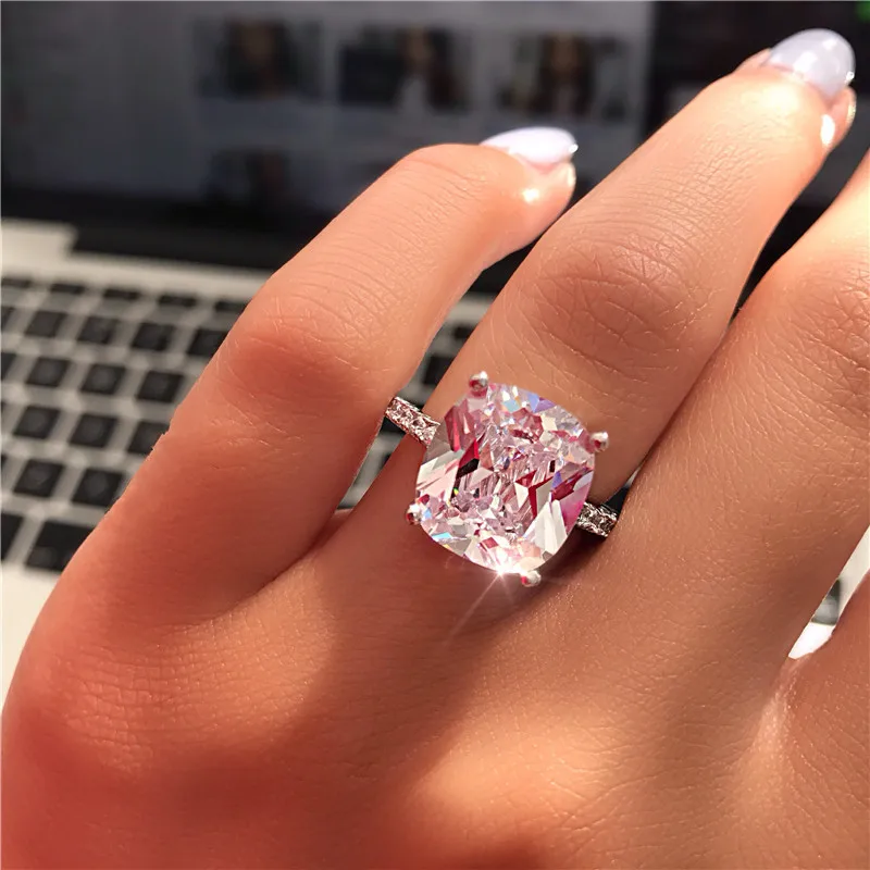 

Fine Promise ring Real 925 Sterling silver AAAAA Cubic Zirconia Statement Party Wedding Band Rings for women men Finger Jewelry