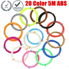 3d-drucker ABS filament 20 Farbe 5 Mt ABS filamente material Paket Eine Box 3d stift 3d filament abs 1,75mm Freeshipping