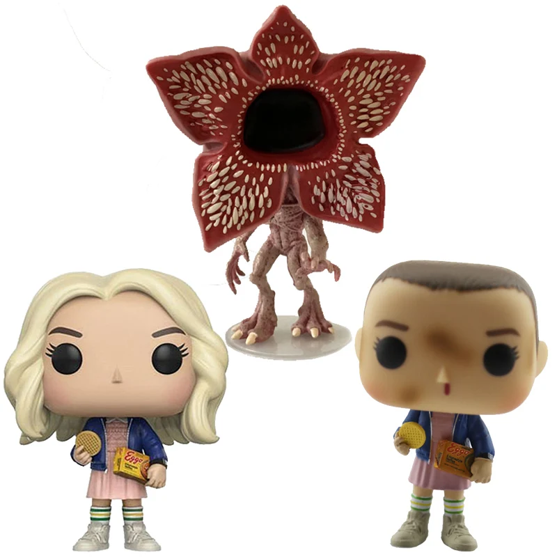 

11.11 HOT 10cm Stranger Things ELEVEN WITH EGGOS Hand DEMOGORGON Action Figure Bobble Head Q Edition For Car Decoration