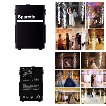 

DMX/Remote hot sell 2pcs cold spark machines for wedding party fountain 1m-5m height carton box fireworks