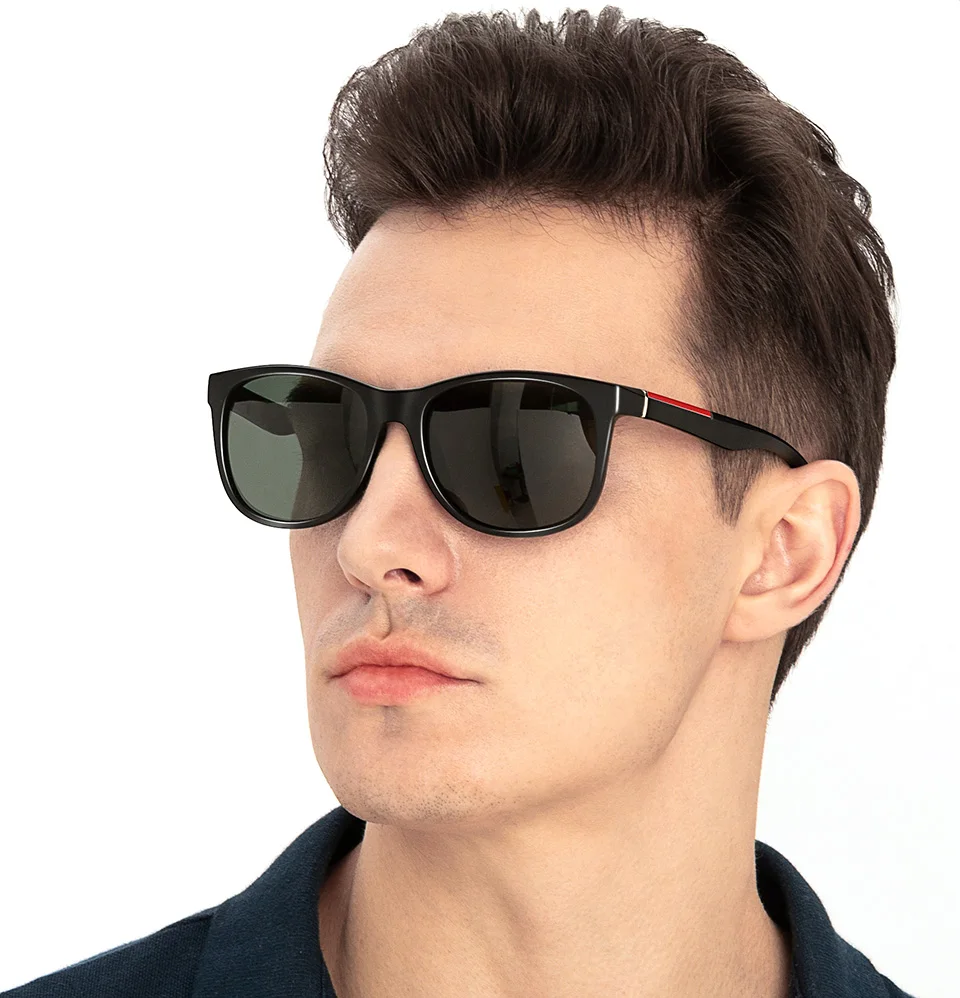 COLOSSEIN солнцезащитные очки мужчины поляризованные классические TR90 винтаж квадратные роскошь для женщин