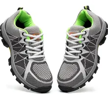 Дышащая защитная обувь; Мужская Легкая летняя обувь с защитой от разбивания; рабочие сандалии; сетчатые кроссовки