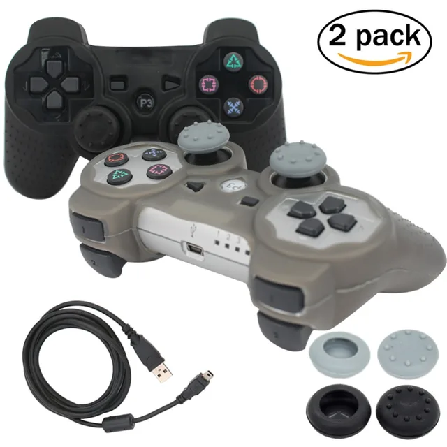 Special Price blueloong 2pcs Black and Silver Color Wireless Bluetooth Joystick Gamepad For Playstation 3 PS3 Controller + Free Shipping Special Price blueloong 2pcs Black and Silver Color Wireless Bluetooth Joystick Gamepad For Playstation 3 PS3 Controller + Free Shipping
