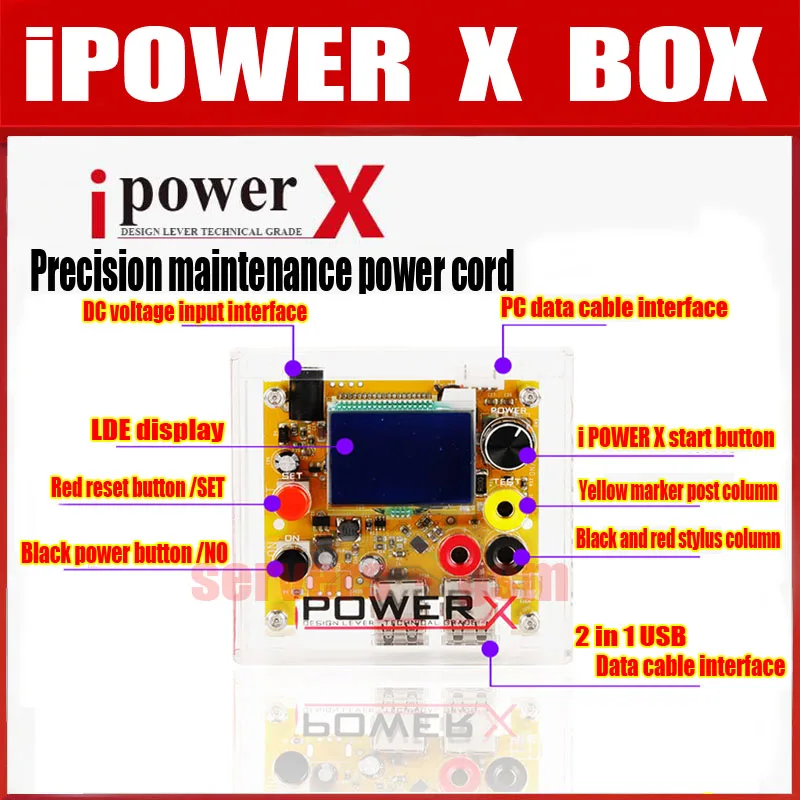 

NEW iPOWER X Box For iPhone high precision DC to DC power supply Voltage tester input battery simulator ports
