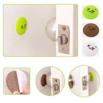 

4 Pieces Of Cartoon Silicone Door Anti-Collision Pad Door Lock Anti-Collision Cushion Door Handle Children Safety Anti-Collision