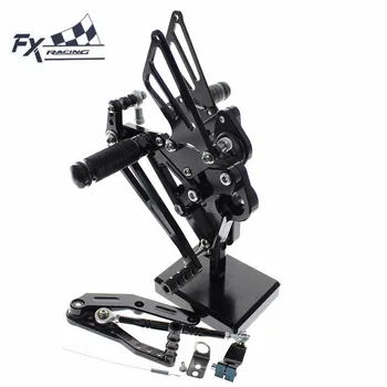 

CNC Motorcycle Foot Pegs Rest Footpegs Pedals Rearset Footrest Rear Set For Yamaha FZ09 MT09 MT 09 MT-09 2013-2018 XSR900 16-17