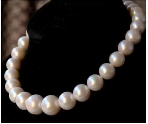 &gt Noble jewelr 12 14 мм натуральный таитянский Южное море белый жемчуг ожерелье 45 см
