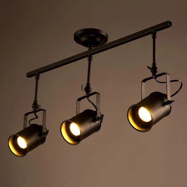 Loft Led Track Lamp Nordic Retro Rh American Spot Loft Led Track Lamp Nordic Retro Rh American Spot Black Ceiling Light Vintage
