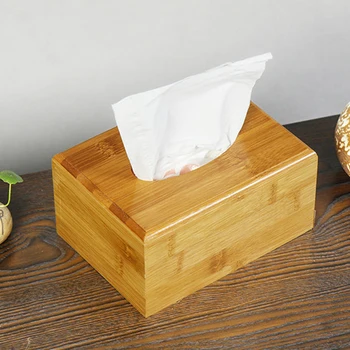 

Free shipping new Bamboo tissue box Paper Rack Home Rectangle Shaped Tissue Box Container Towel Napkin Tissue Holder Tissue Case