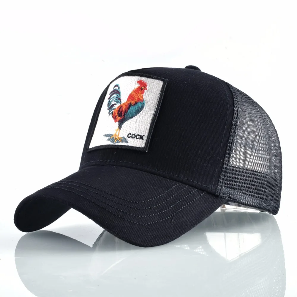 الديك التطريز قبعة بيسبول الرجال النساء Snapback قبعات تنفس شبكة الهيب هوب القبعات للجنسين عارضة أكل الدجاج العظام Casquette الديك التطريز قبعة بيسبول الرجال النساء Snapback قبعات تنفس شبكة الهيب هوب القبعات للجنسين عارضة أكل الدجاج العظام Casquette