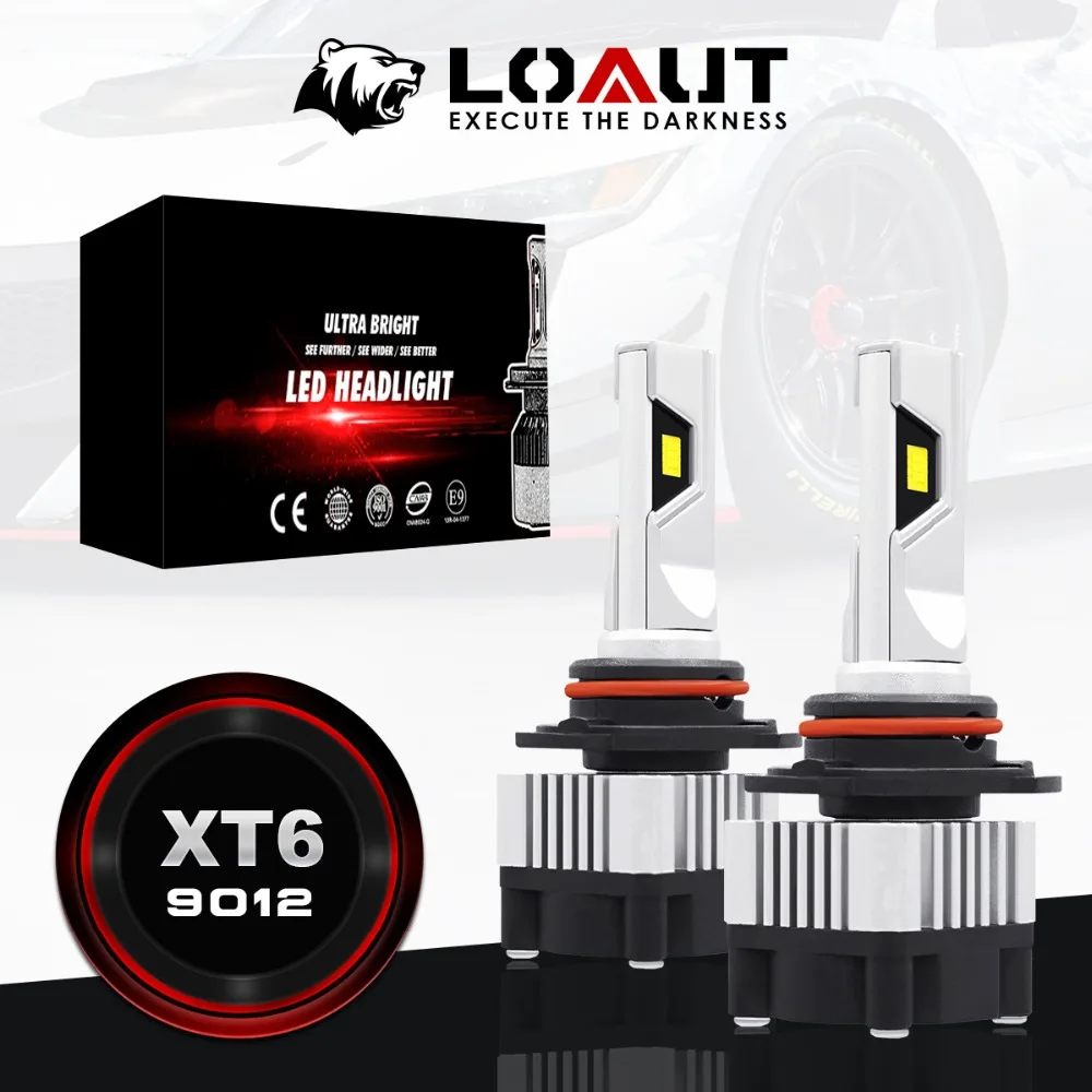 LOAUT 9012 светодиодные лампы для автомобильных фар Hi Lo противотуманные фары