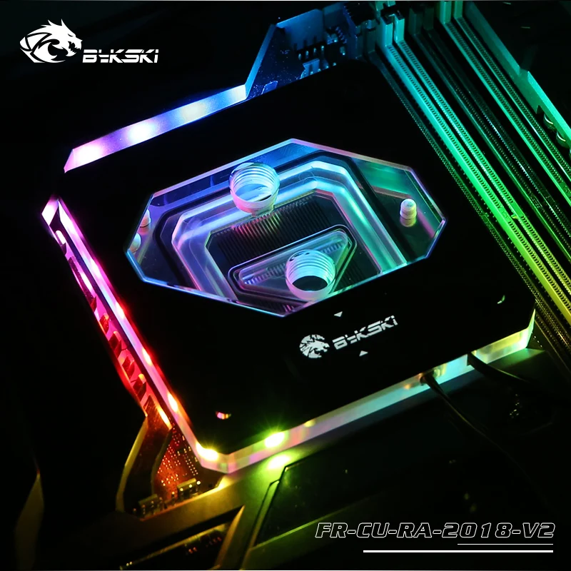 Блок процессора Bykski для Intel LGA 115x, 2011,2066 I7, кулер процессора водяного охлаждения, с дисплеем температуры, FR-CU-RA-V2