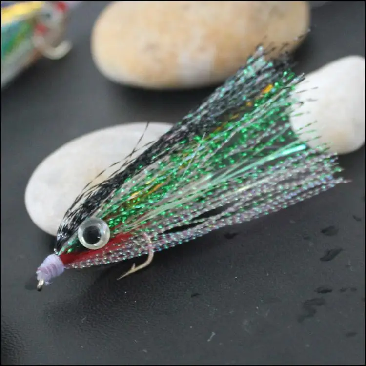 1 dúzia shinny ouropel pesca moscas F870 6 #