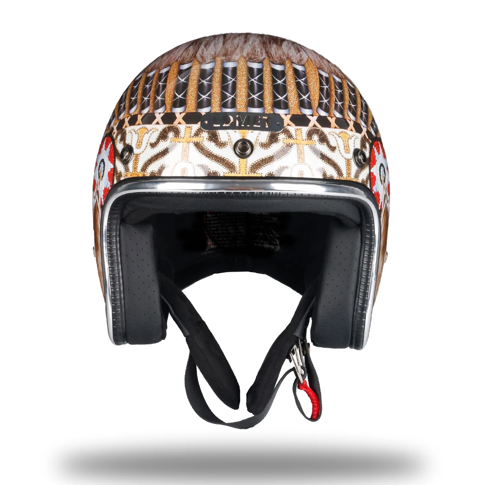 Ldmet Motorcycle Helmet Harley Indian Retro Open Face Vintage Helm