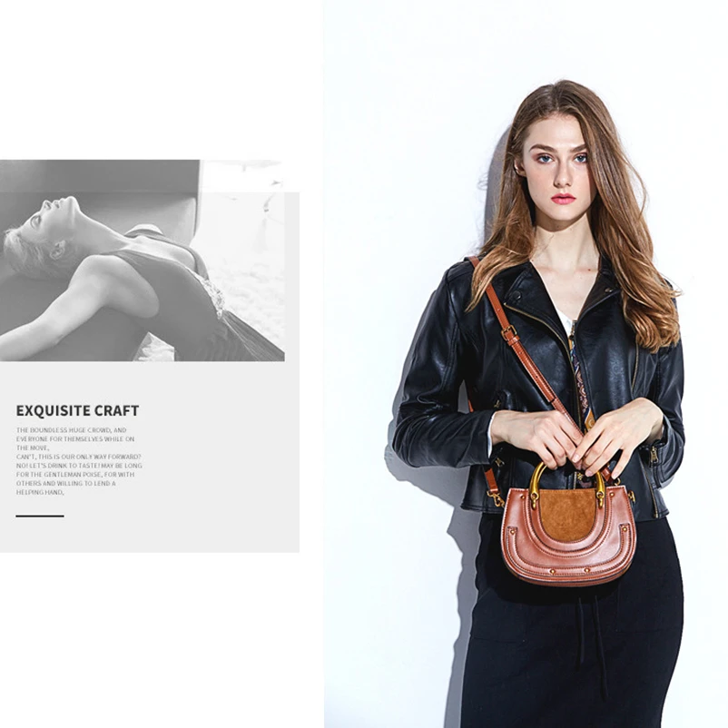 Nevenka Geniune Leather Shoulder Bag Female Saddle Bag Ladies Vintage Crossbody Bag 01