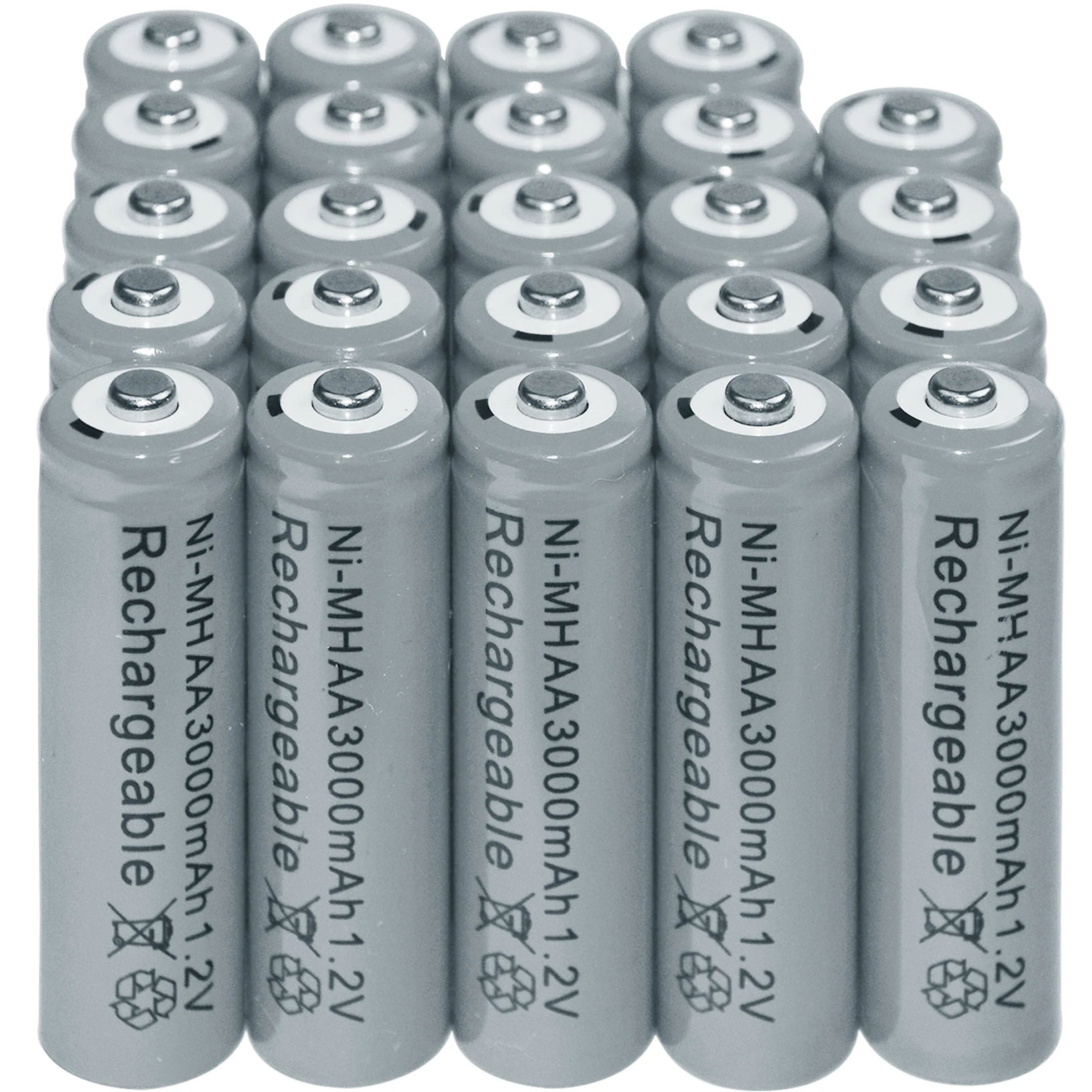 20 24pcs aa 3000mah 1 2 v ni mh cell for rc toy camera grey 2a