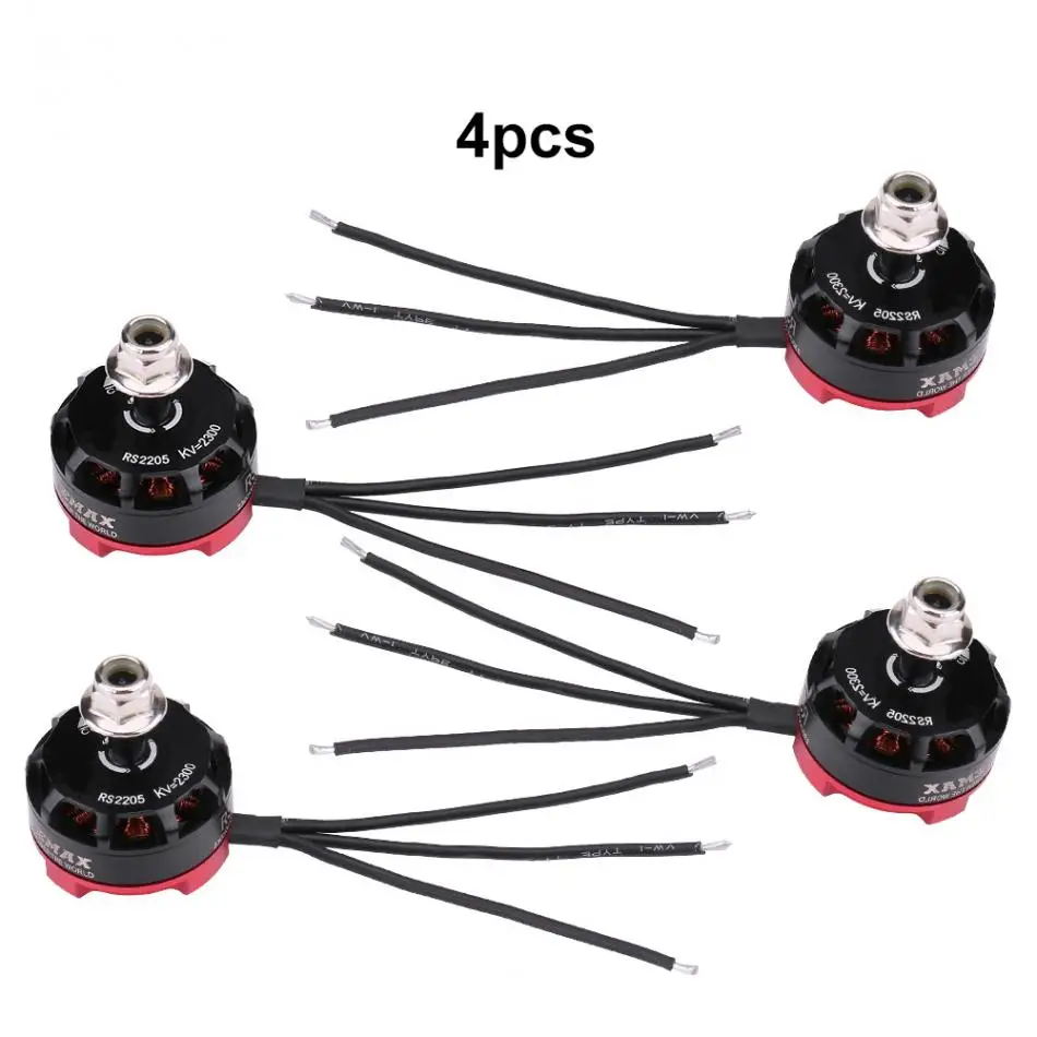 

4Pcs/Set EMAX RS2205 2300KV CW CCW Brushless Motor Remote Control Accessory for QAV250-250mm RC Racing Quadcopters durability