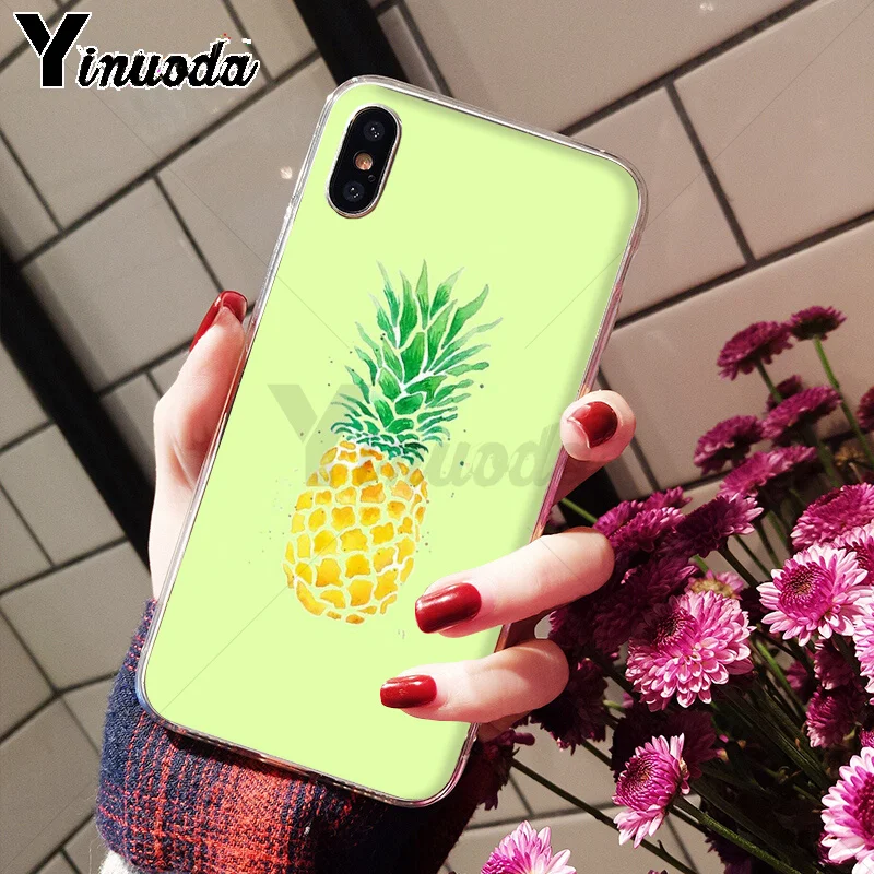 Yinuoda Летний чехол с изображением фруктов ананаса арбуза DIY для телефона рисунком