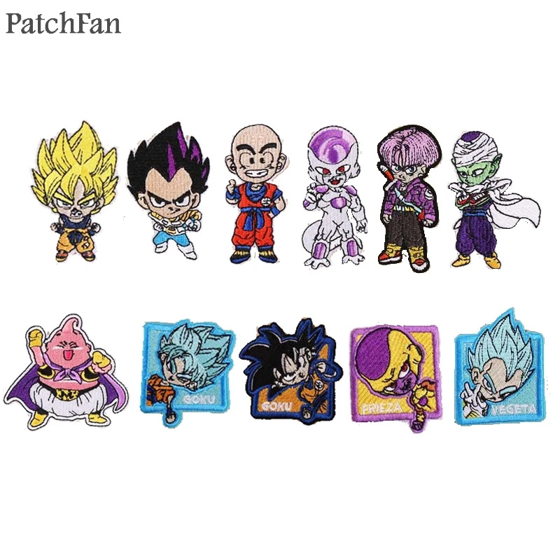 Patchfan Dragon ball Сон Гоку diy Аппликация термонаклейки para рубашка одежда Джерси Вышивка аксессуар значок на платье A1357