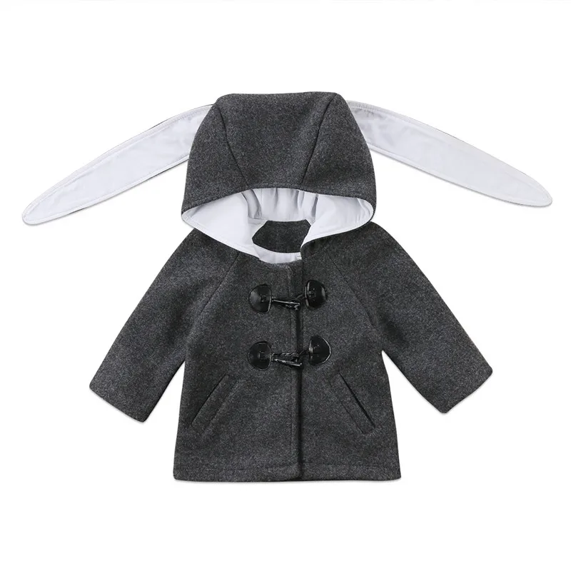 

Kids Baby Girls Winter Warm Button Long Sleeve Hooded Coat Outerwear Jacket