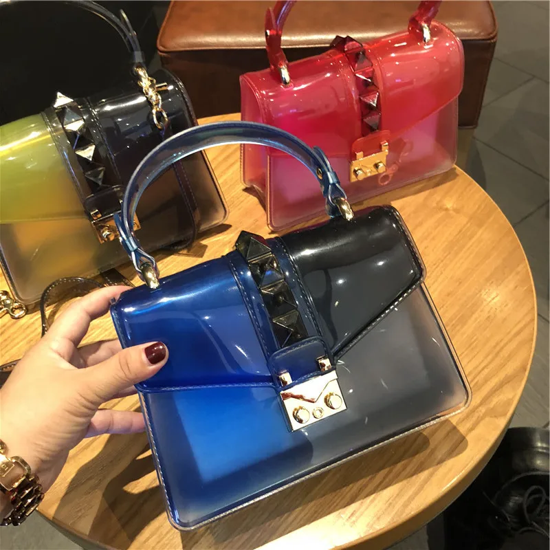 

Luxury Brand Women Handbag Clear PVC Jelly Small Totes Messenger Flap Bag Female Designer Crossbody Shoulder Bags Bolsa feminina