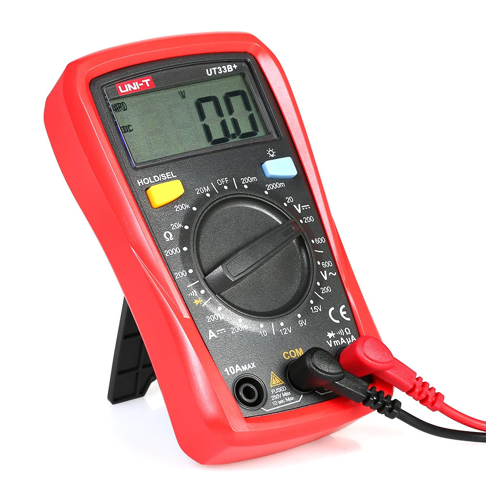 

UNI T UT33B+ LCD Digital Multimeter tester multimetro DC/AC Voltage DC Current Meter Resistance Tester Voltmeter Ammeter